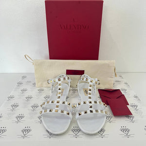 [PRE LOVED] Valentino Rockstud Jelly Flats in White Size 37EU
