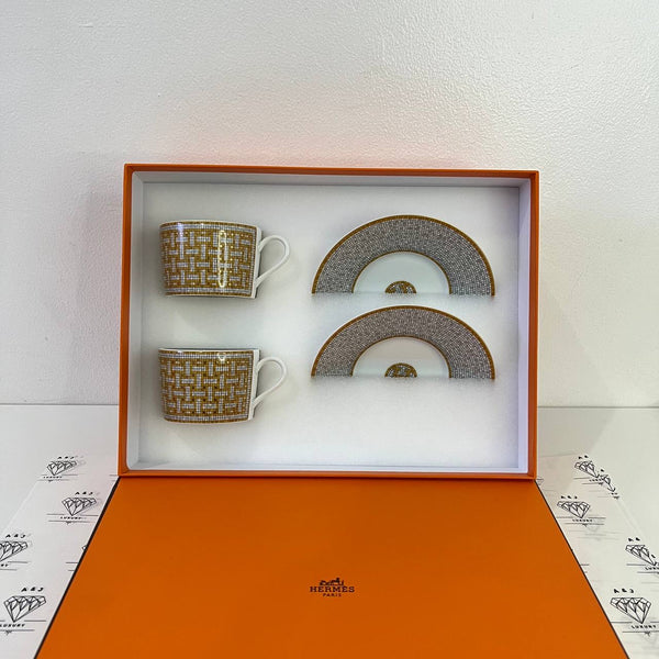 [PRE LOVED] Hermes Mosaique 24 Cup and Saucer Tableware