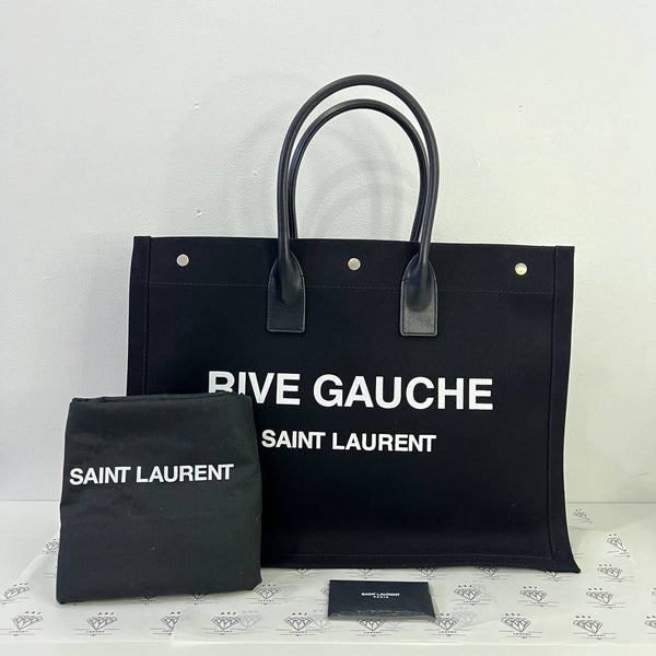 [PRE LOVED] Yves Saint Laurent Rive Gauche Large Tote Bag in Black