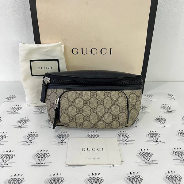 [PRE LOVED] Gucci Supreme Monogram Belt Bag in Black