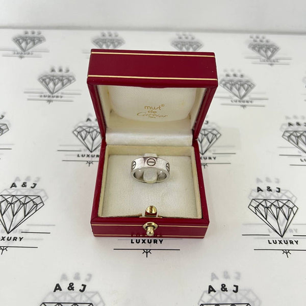 [PRE LOVED] Cartier Love Ring in White Gold Size 49