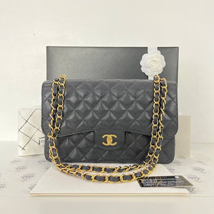 [PRE LOVED] Chanel Jumbo Double Flap in Black Caviar Leather GHW (Series 21)