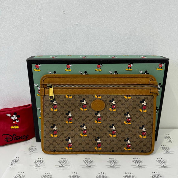 [PRE LOVED] Gucci x Disney Mickey Mouse Clutch Bag in GG Canvass