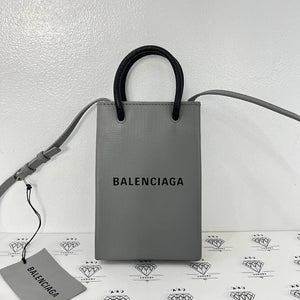 [PRE LOVED] Balenciaga Mini Shopping Phone Holder in Gray