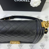 [PRE LOVED] Chanel Old Medium Boy in Black Caviar GHW (Series 29)