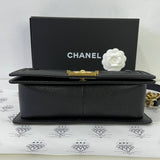 [PRE LOVED] Chanel Old Medium Boy in Black Caviar GHW (Series 29)