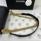 [PRE LOVED] Chanel Old Medium Boy in Black Caviar GHW (Series 29)