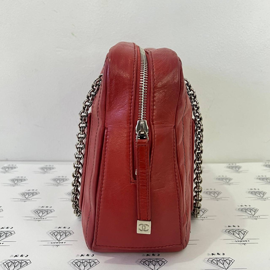 [PRE LOVED] Chanel Mademoiselle Shoulder Bag in Red Lambskin Leather SHW (Series 10)