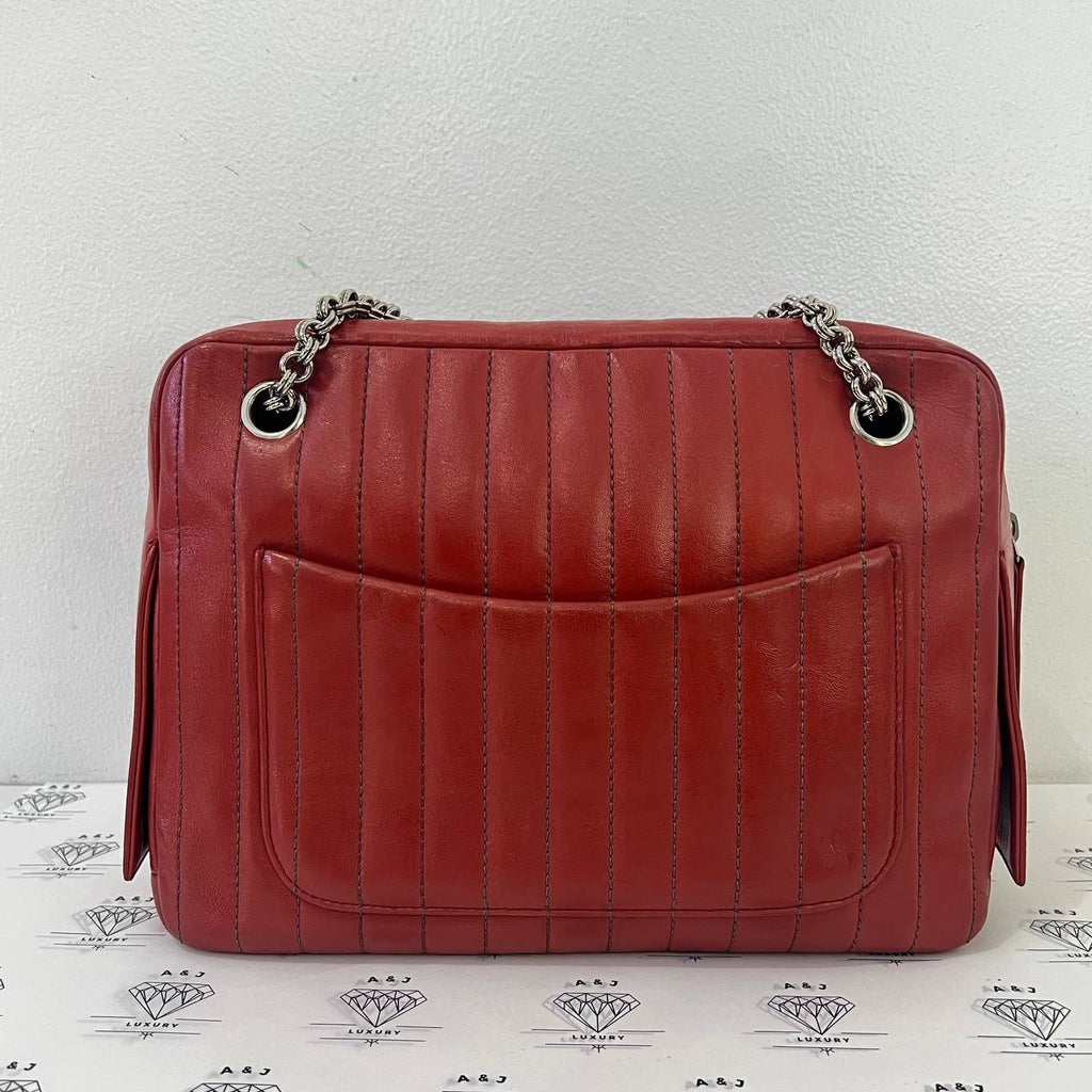 [PRE LOVED] Chanel Mademoiselle Shoulder Bag in Red Lambskin Leather SHW (Series 10)