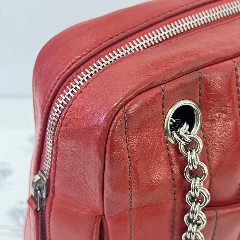 [PRE LOVED] Chanel Mademoiselle Shoulder Bag in Red Lambskin Leather SHW (Series 10)