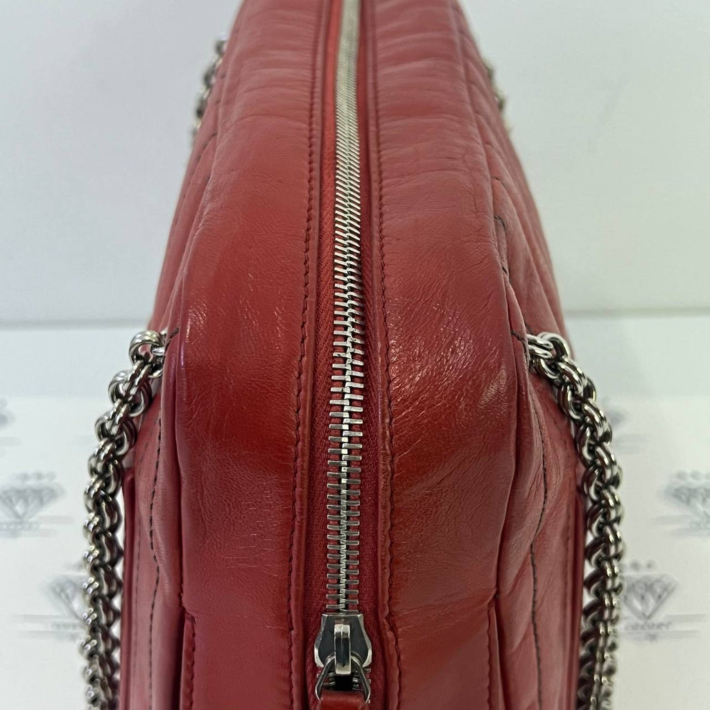 [PRE LOVED] Chanel Mademoiselle Shoulder Bag in Red Lambskin Leather SHW (Series 10)