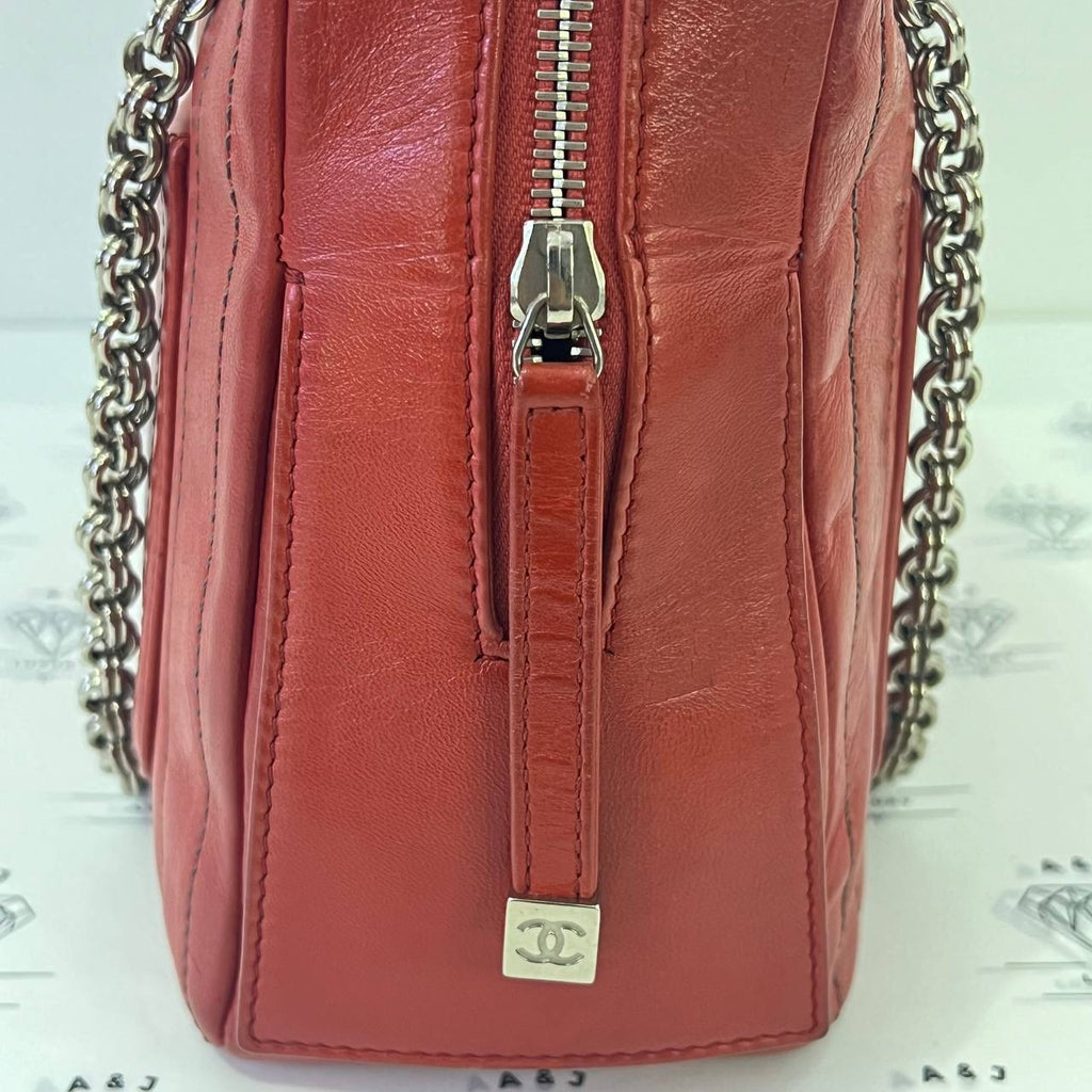 [PRE LOVED] Chanel Mademoiselle Shoulder Bag in Red Lambskin Leather SHW (Series 10)