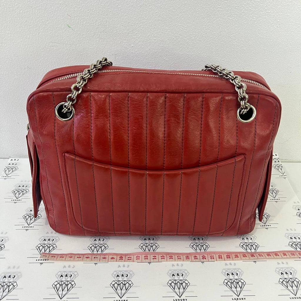 [PRE LOVED] Chanel Mademoiselle Shoulder Bag in Red Lambskin Leather SHW (Series 10)