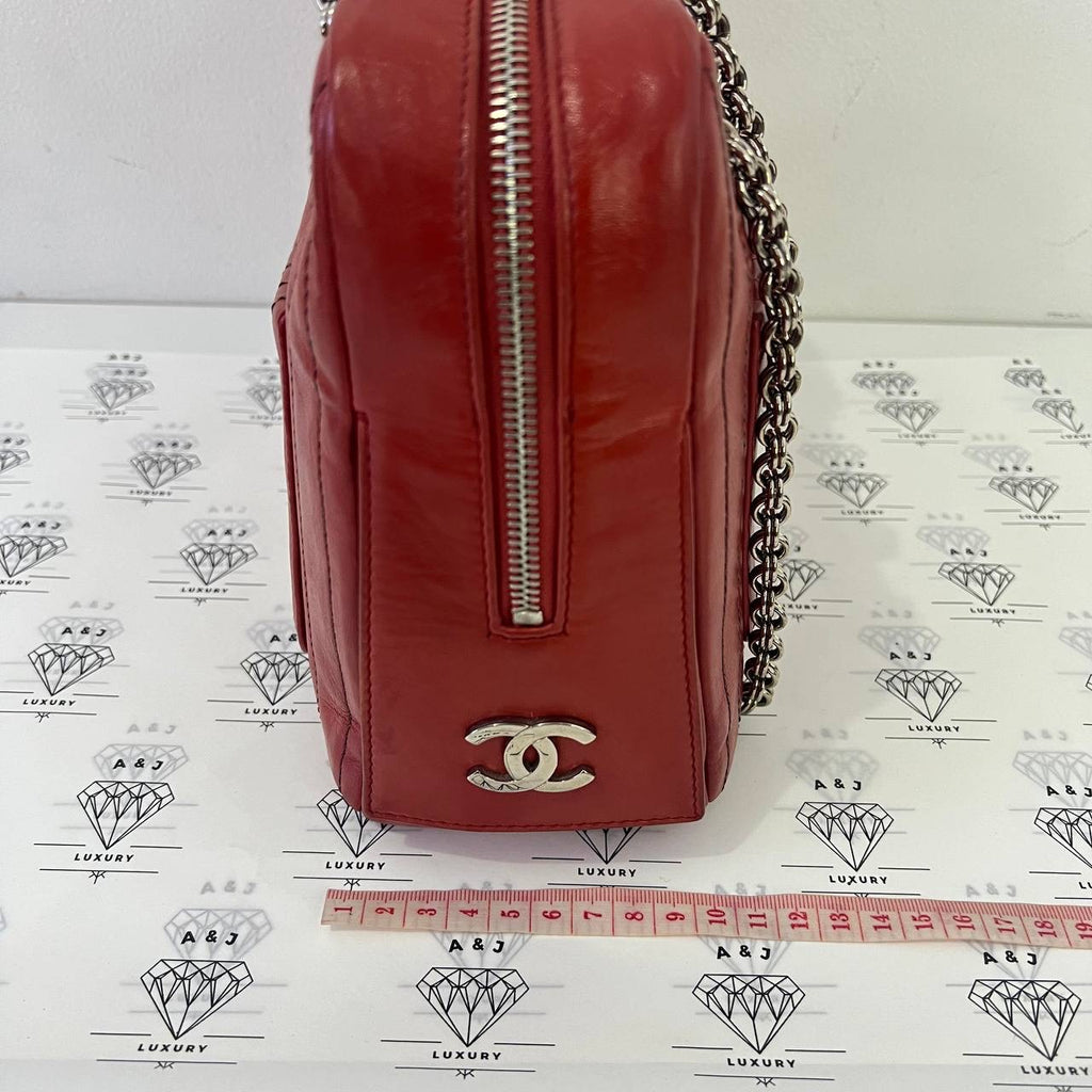 [PRE LOVED] Chanel Mademoiselle Shoulder Bag in Red Lambskin Leather SHW (Series 10)