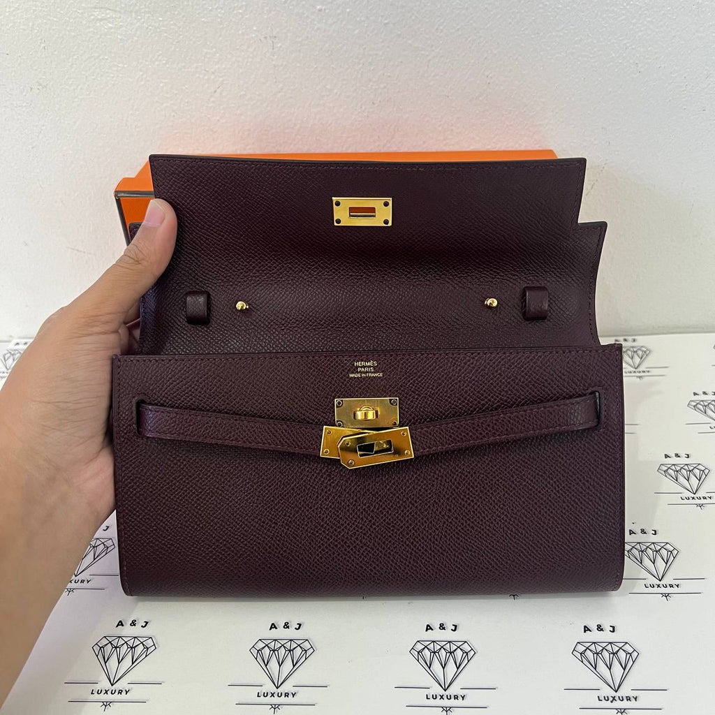 [PRE LOVED] Hermes Kelly To Go in Bordeaux Epsom Leather GHW (Stamp U - 2022)