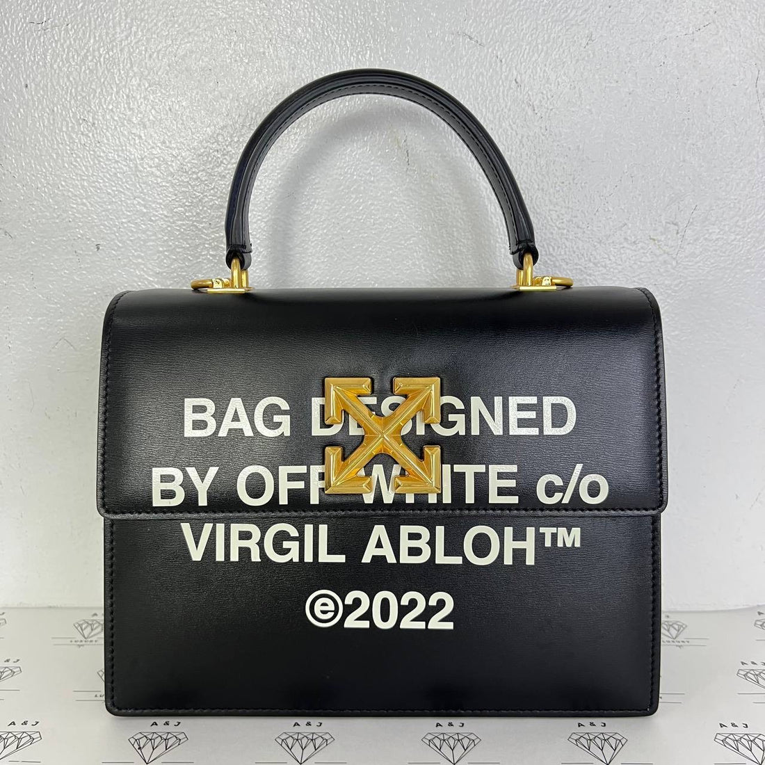 [PRE LOVED] Off-White Jitney Top Handle Bag in Black GHW