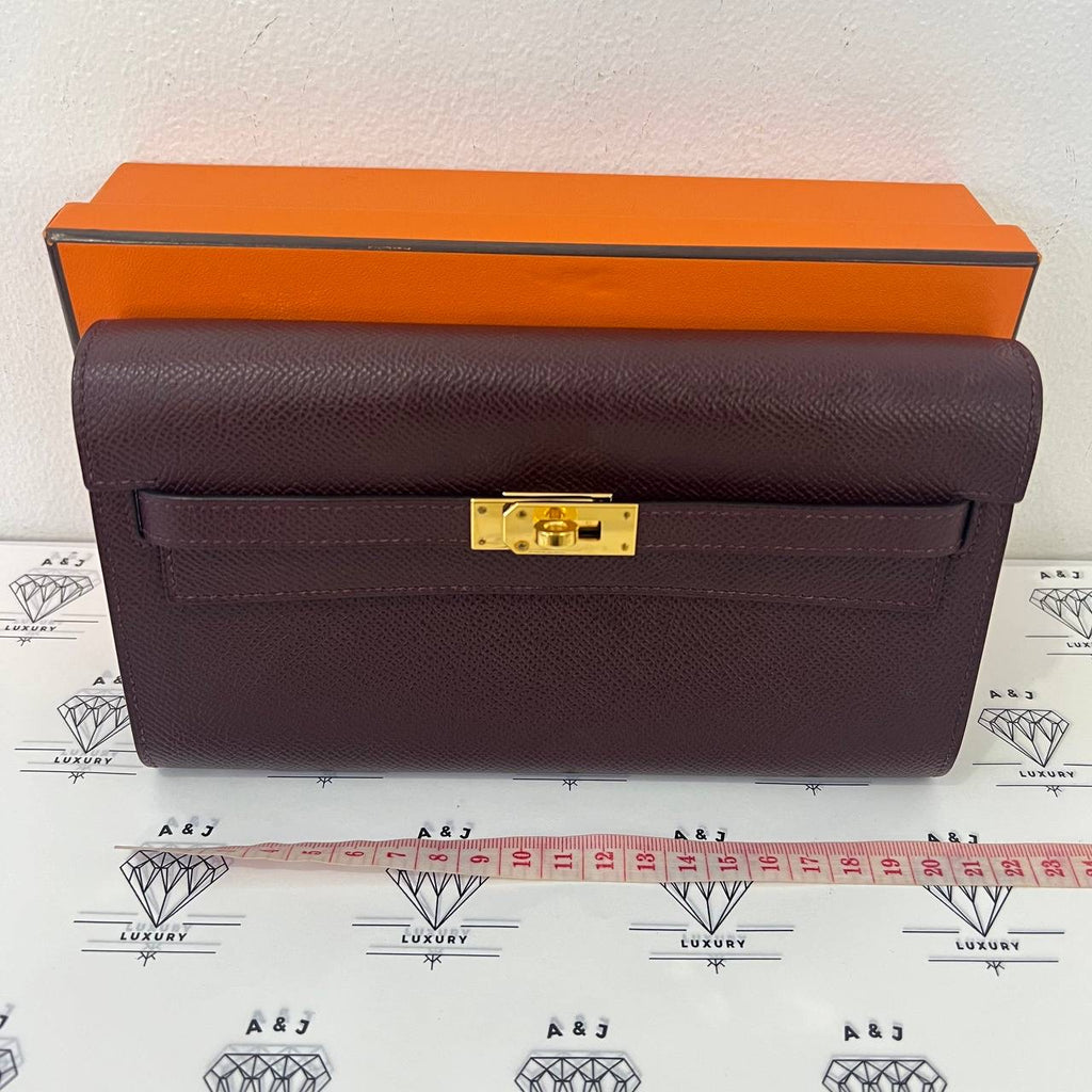 [PRE LOVED] Hermes Kelly To Go in Bordeaux Epsom Leather GHW (Stamp U - 2022)