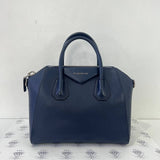 [PRE LOVED] Givenchy Small Antigona in Blue Goatskin Leather GHW