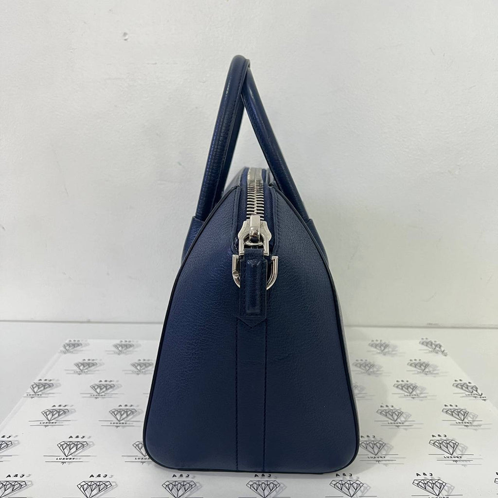 [PRE LOVED] Givenchy Small Antigona in Blue Goatskin Leather GHW