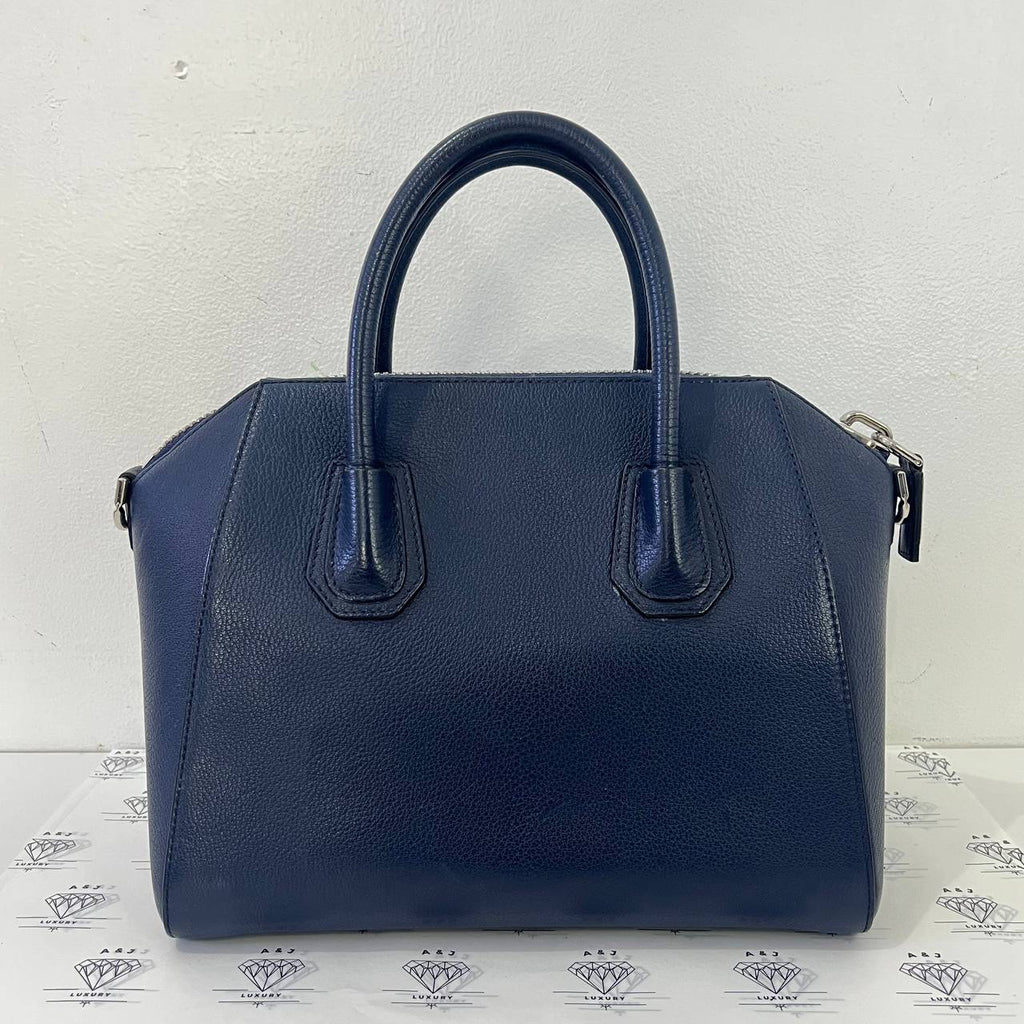 [PRE LOVED] Givenchy Small Antigona in Blue Goatskin Leather GHW