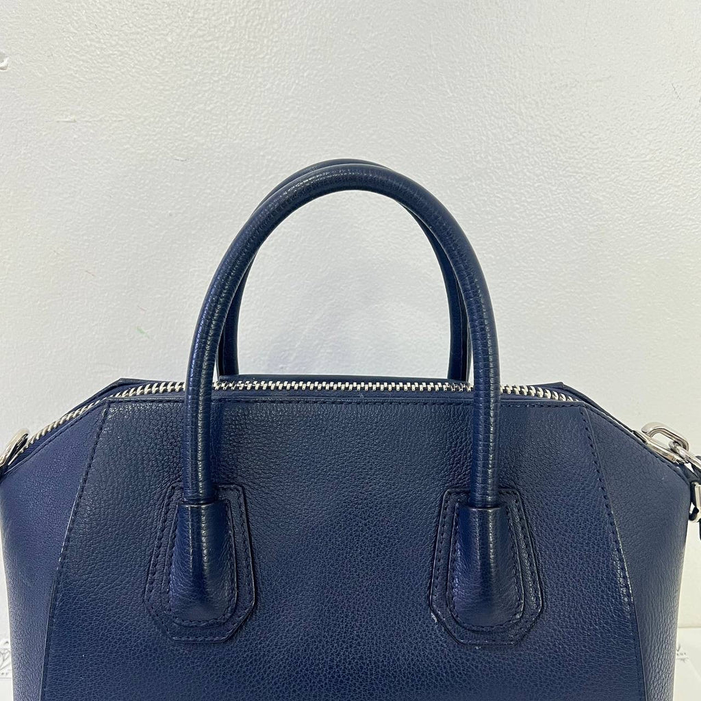 [PRE LOVED] Givenchy Small Antigona in Blue Goatskin Leather GHW