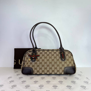 [PRE LOVED] Gucci Princy Boston Bag in GG Canvass Brown GHW