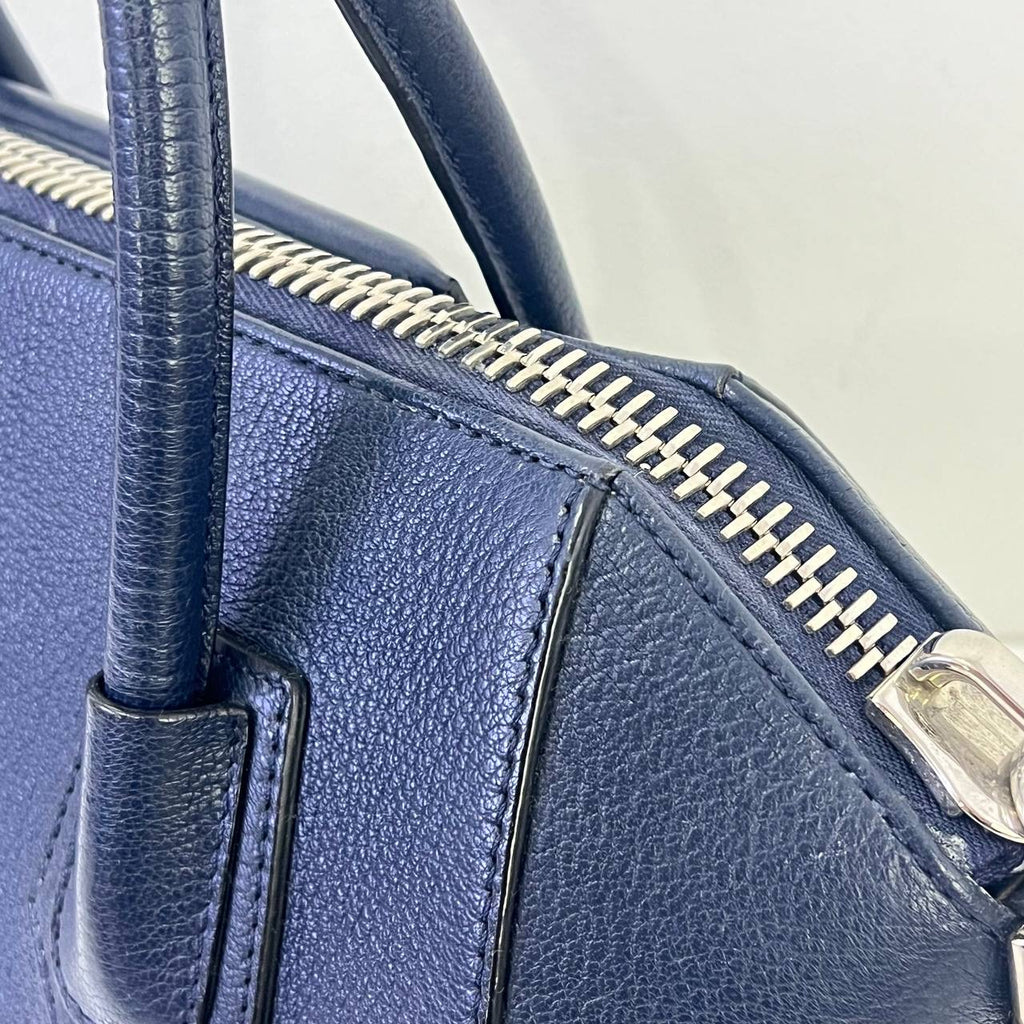 [PRE LOVED] Givenchy Small Antigona in Blue Goatskin Leather GHW