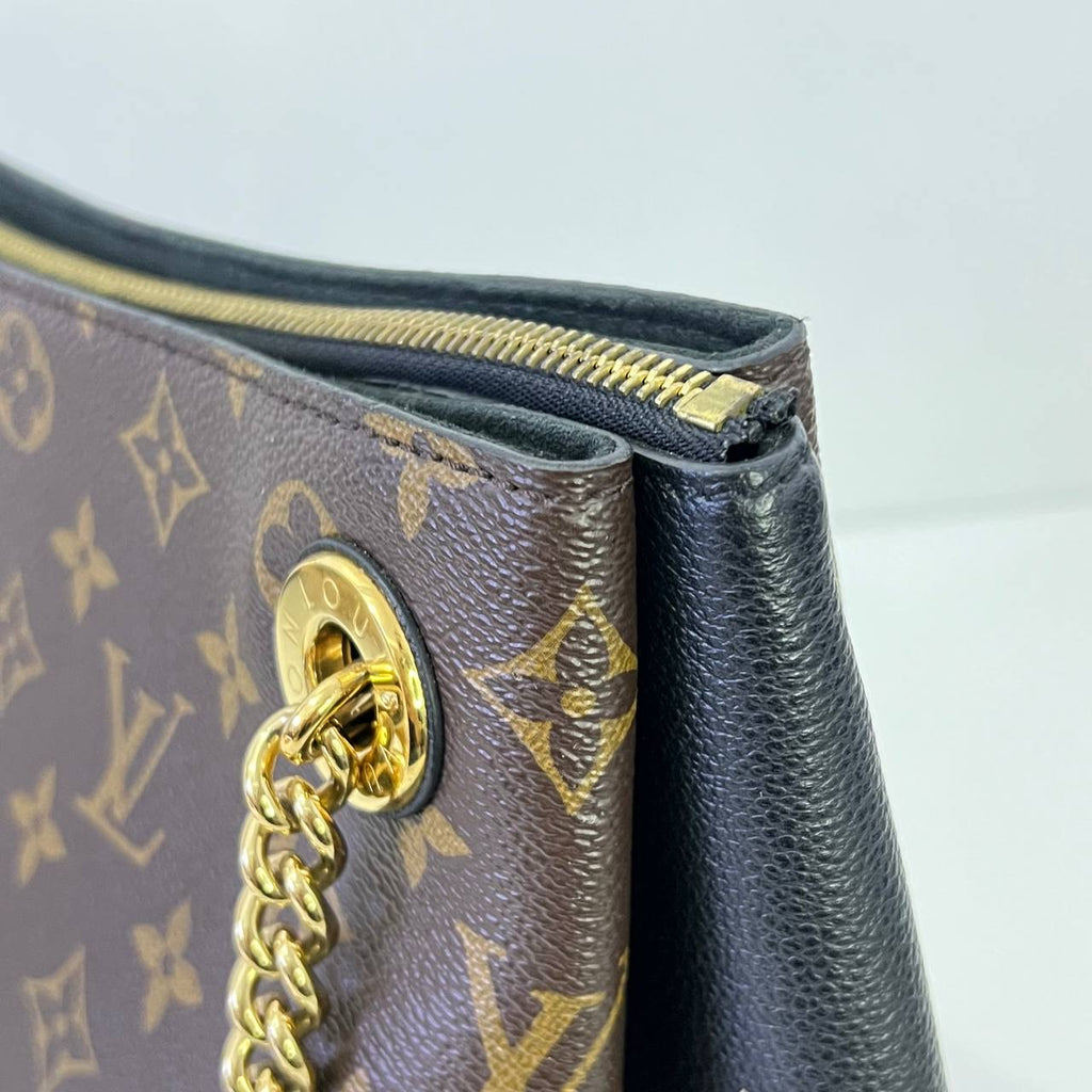 [PRE LOVED] Louis Vuitton Surenne MM in Monogram Canvass Noir interior with initials AG (DU3138)