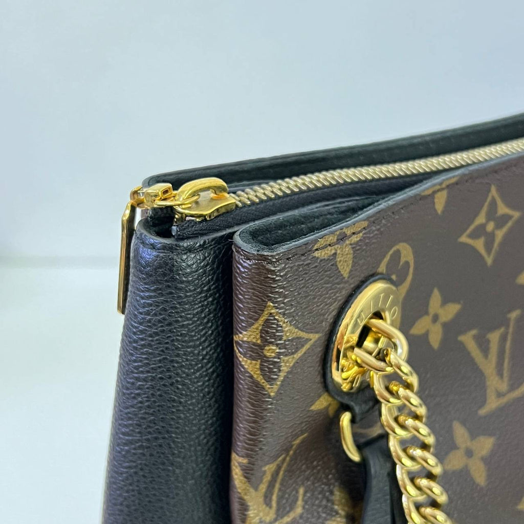 [PRE LOVED] Louis Vuitton Surenne MM in Monogram Canvass Noir interior with initials AG (DU3138)