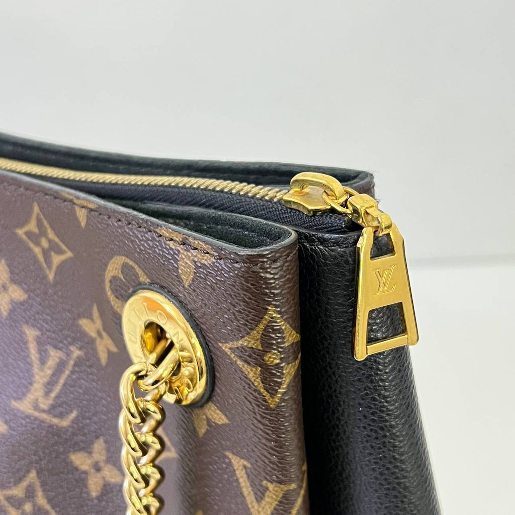 [PRE LOVED] Louis Vuitton Surenne MM in Monogram Canvass Noir interior with initials AG (DU3138)