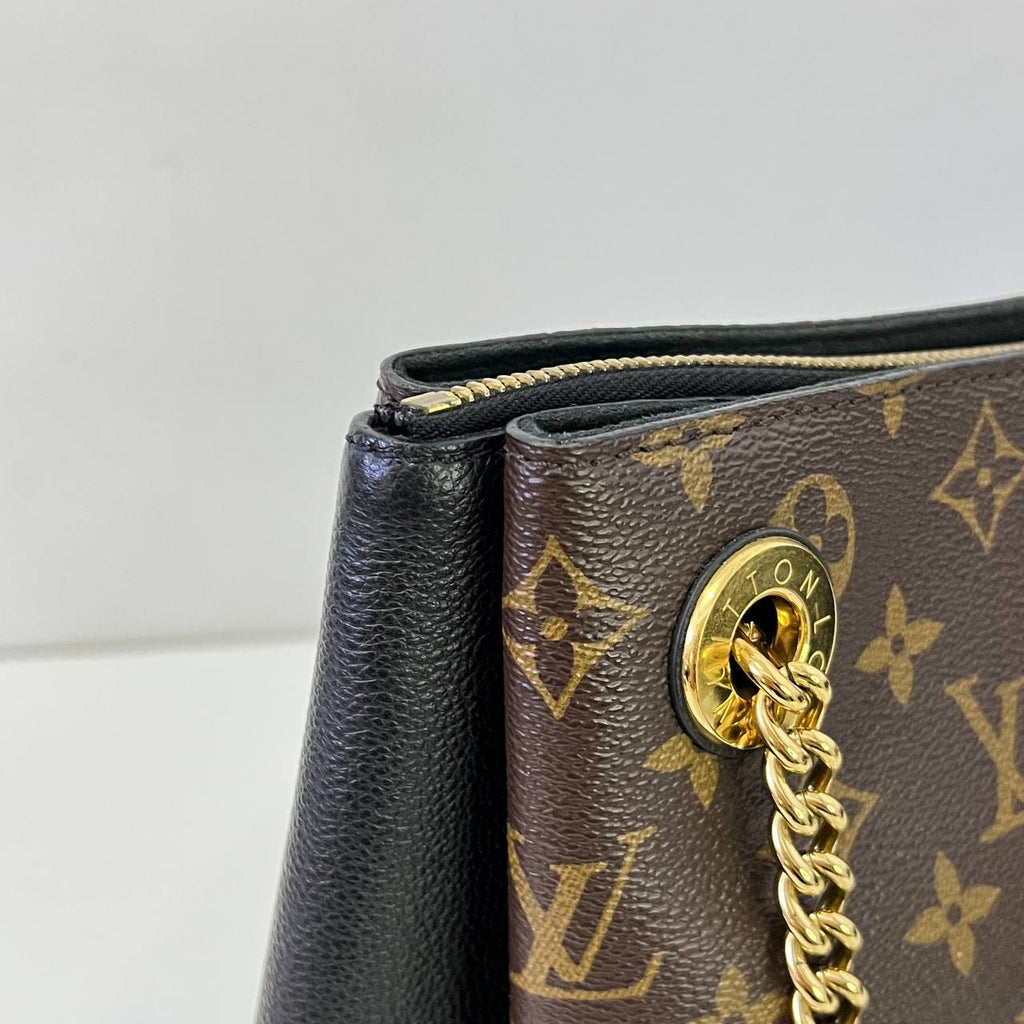 [PRE LOVED] Louis Vuitton Surenne MM in Monogram Canvass Noir interior with initials AG (DU3138)