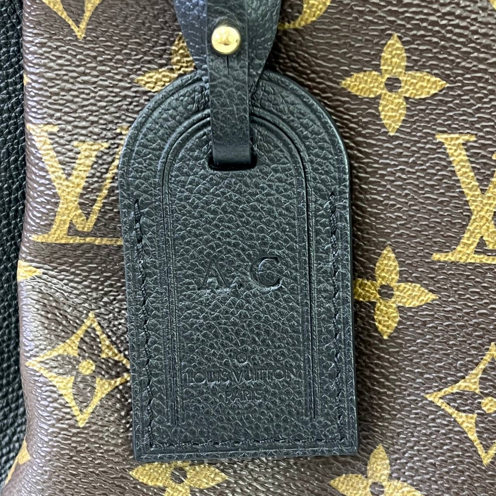 [PRE LOVED] Louis Vuitton Surenne MM in Monogram Canvass Noir interior with initials AG (DU3138)