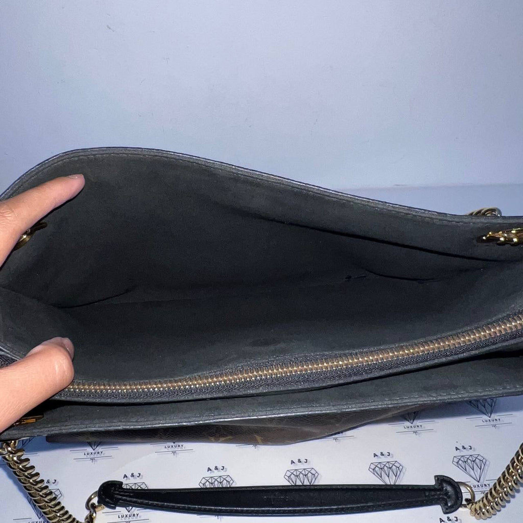 [PRE LOVED] Louis Vuitton Surenne MM in Monogram Canvass Noir interior with initials AG (DU3138)