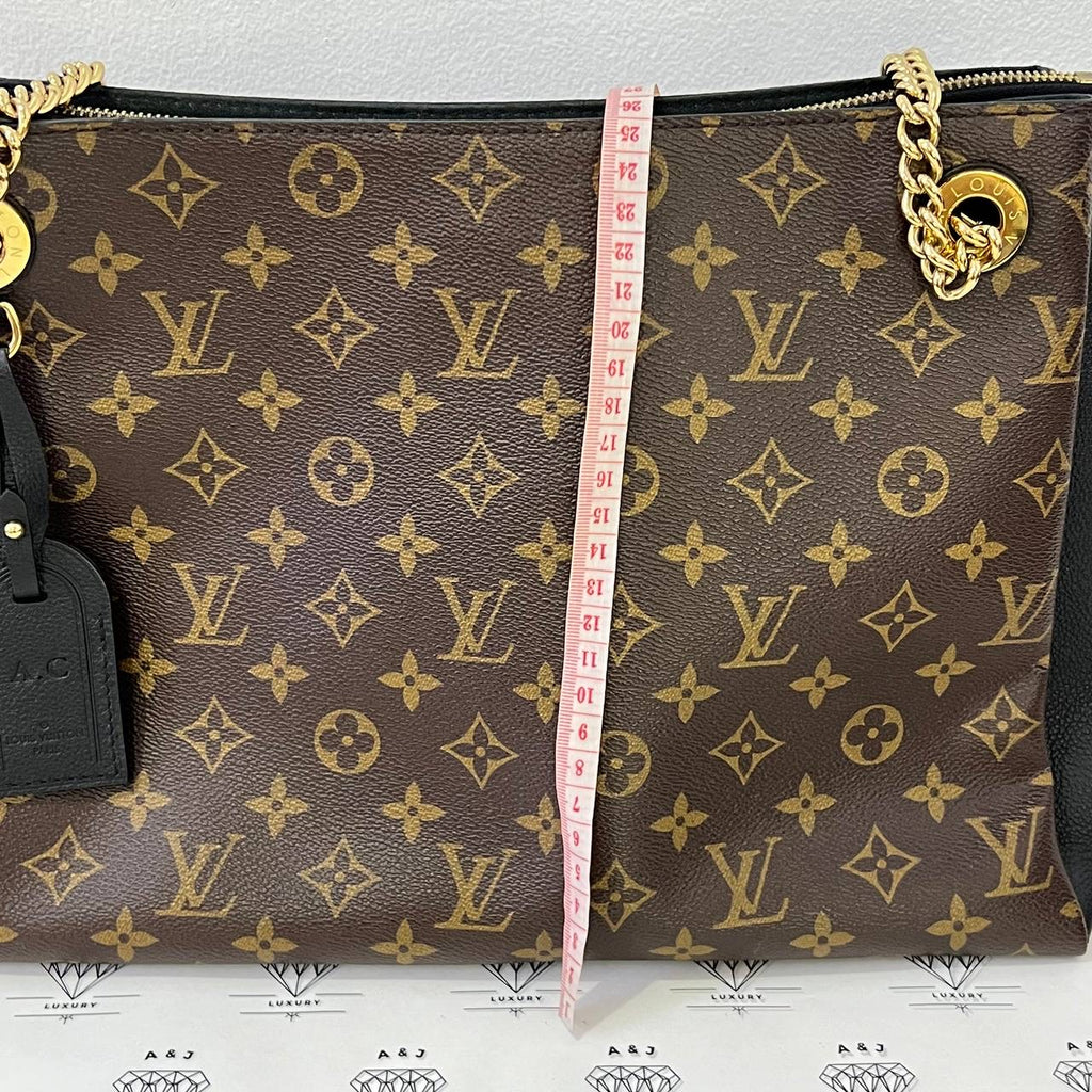 [PRE LOVED] Louis Vuitton Surenne MM in Monogram Canvass Noir interior with initials AG (DU3138)