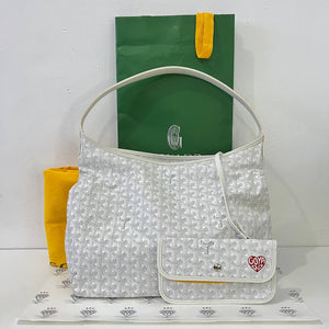 [PRE LOVED] Goyard Boheme Hobo with Heart in White (2023)