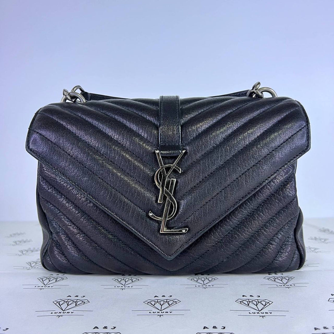 [PRE LOVED] YSL Medium College in Black RHW