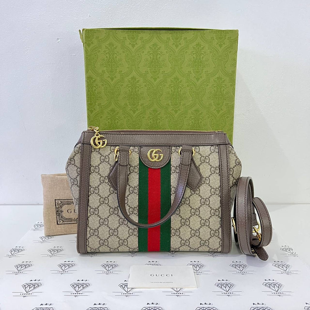 [PRE LOVED] Gucci Small Ophidia Sling in GG Canvass