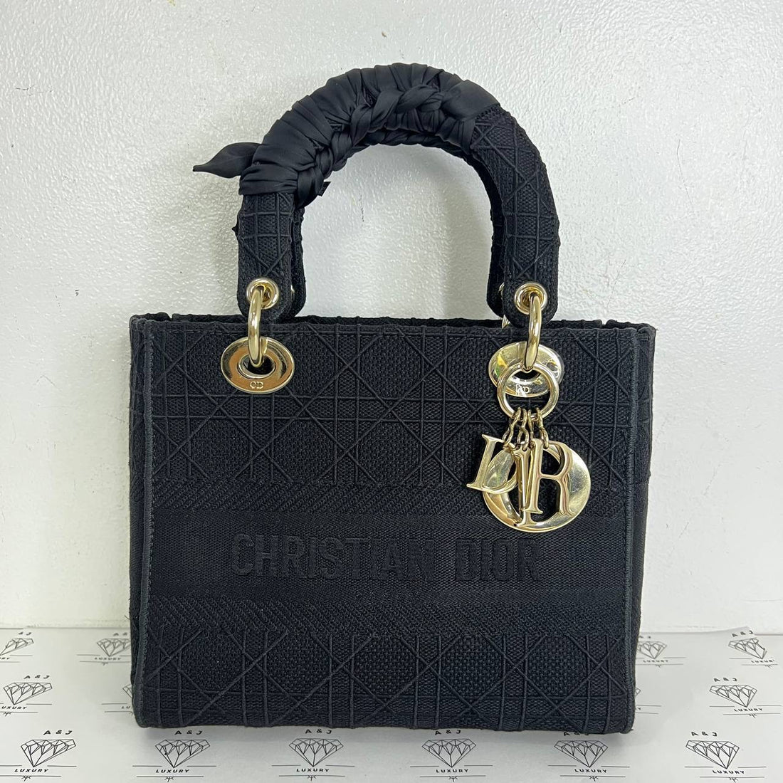 [PRE LOVED] Christian Dior Lady D Medium D-Lite in Black GHW (2019)