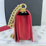 [PRE LOVED] Chanel Old Medium Boy in Red Caviar GHW (Series 24)