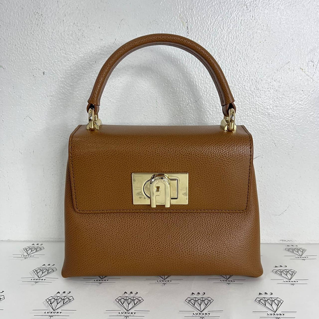 [PRE LOVED] Furla Mini 1927 Top Handle Bag in Brown GHW