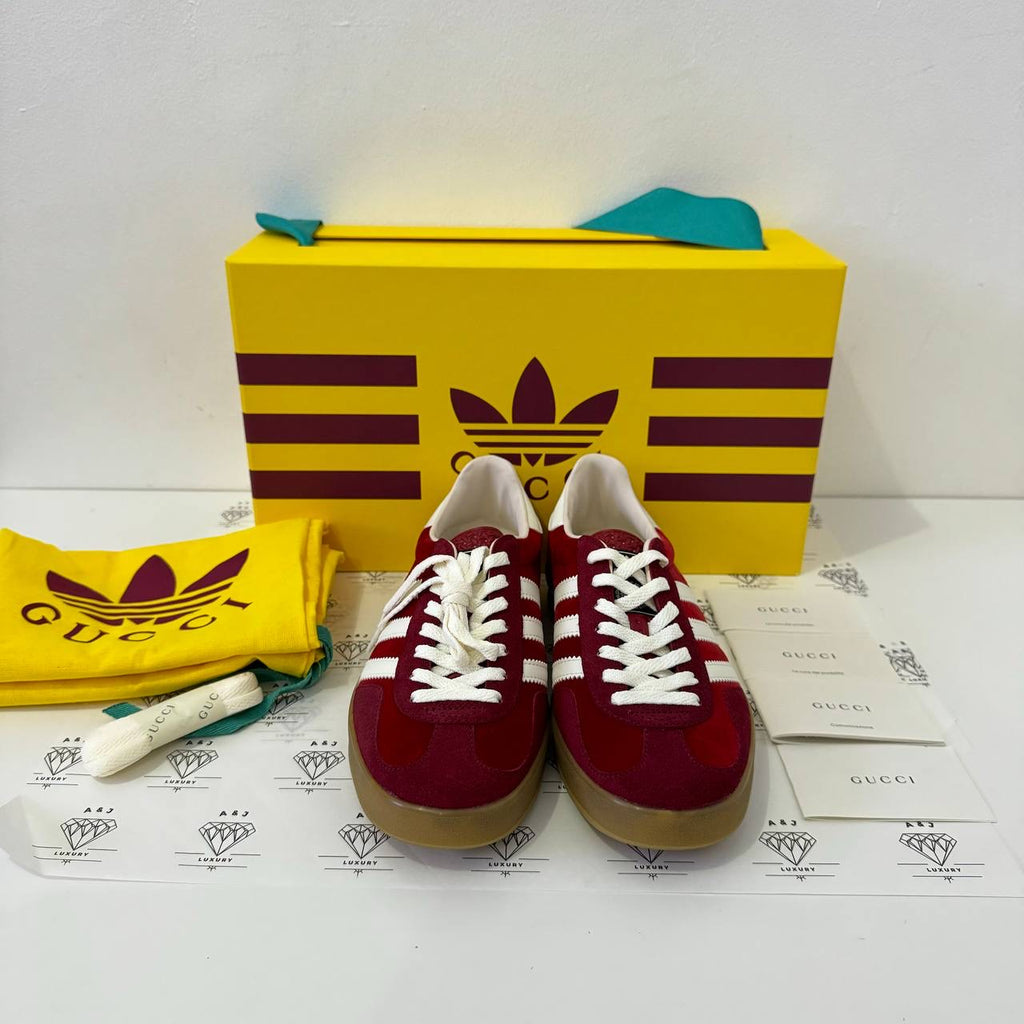 [PRE LOVED] Adidas x Gucci Gazelle Sneakers in Red Size 37.5EU