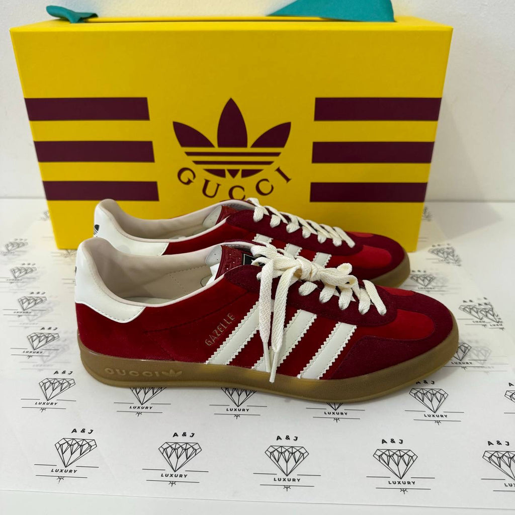 [PRE LOVED] Adidas x Gucci Gazelle Sneakers in Red Size 37.5EU