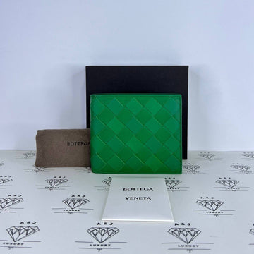 [PRE LOVED] Bottega Veneta Intrecciato Compact Wallet in Green