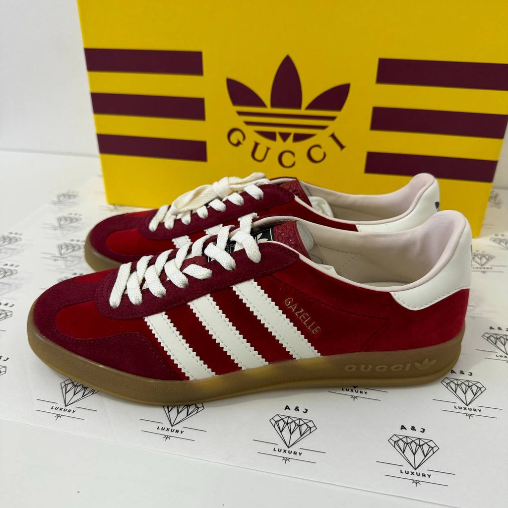 [PRE LOVED] Adidas x Gucci Gazelle Sneakers in Red Size 37.5EU