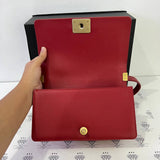 [PRE LOVED] Chanel Old Medium Boy in Red Caviar GHW (Series 24)