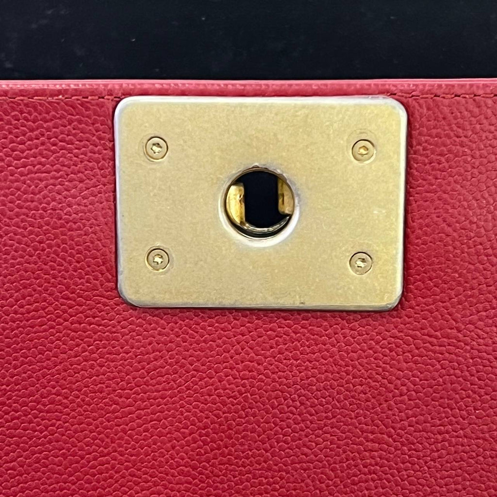 [PRE LOVED] Chanel Old Medium Boy in Red Caviar GHW (Series 24)