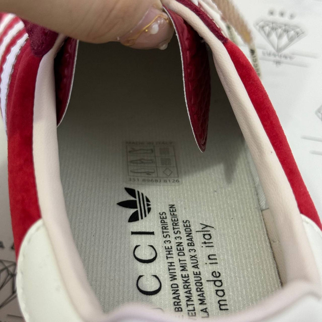 [PRE LOVED] Adidas x Gucci Gazelle Sneakers in Red Size 37.5EU