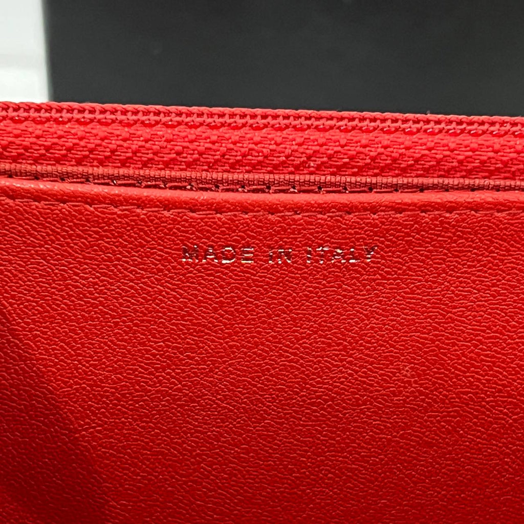 [PRE LOVED] Chanel Box Wallet on Chain in Red Caviar SHW (Series 25)