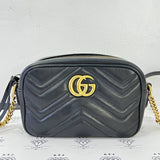 [PRE LOVED] Gucci Mini Camera Bag in Black Matelasse Leather GHWP