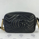 [PRE LOVED] Gucci Mini Camera Bag in Black Matelasse Leather GHWP